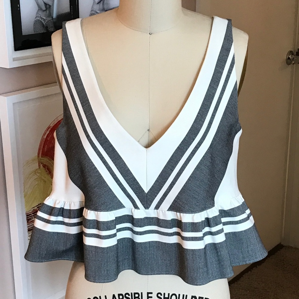 Elizabeth and James, Crop Ruffle Top,